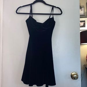 Black velvet dress